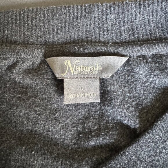 Natural Reflections | EUC V-Neck Long Sleeve Pullover Sweater in Gray Size Large - Picture 6 of 9